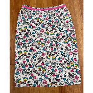 Boden Multi Colored Floral Pencil Skirt